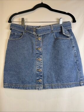 Forever 21 Retro Denim Mini Skirt Y2K Boho Festival EUC Size Medium